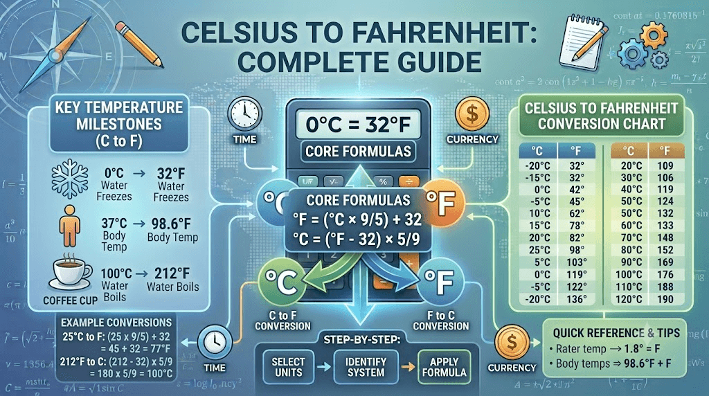 Celsius to Fahrenheit: Formula, Examples & Conversion Chart – Complete Guide