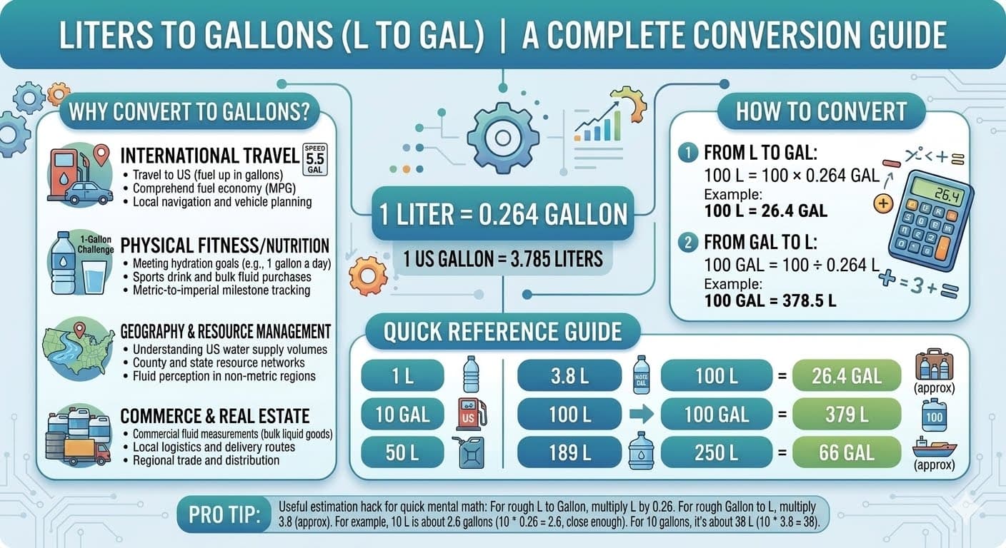 Liters to Gallons: How to Convert Liters to US Gallons – Complete Guide