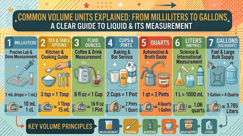 Common Volume Units Explained: From Milliliters to Gallons – Complete Guide