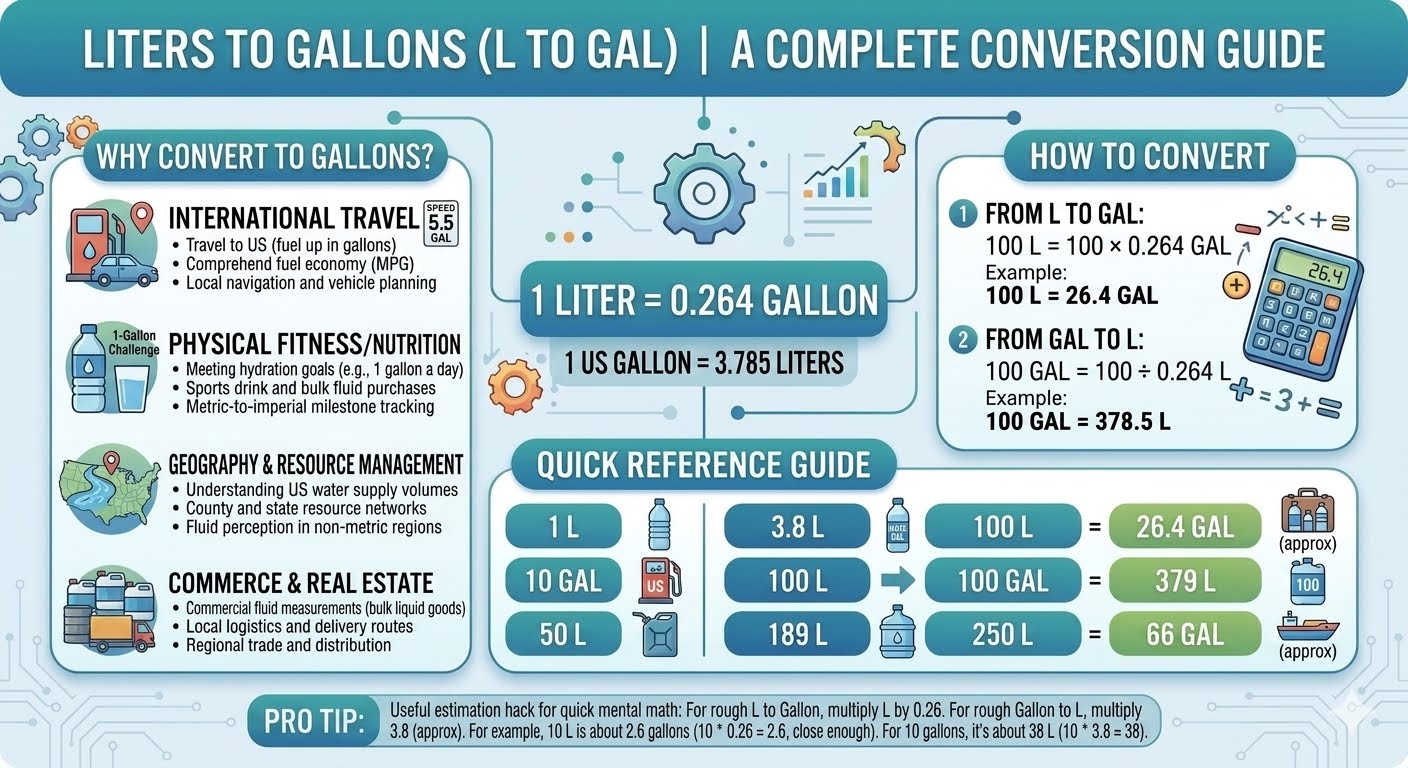 Liters to Gallons: How to Convert Liters to US Gallons – Complete Guide