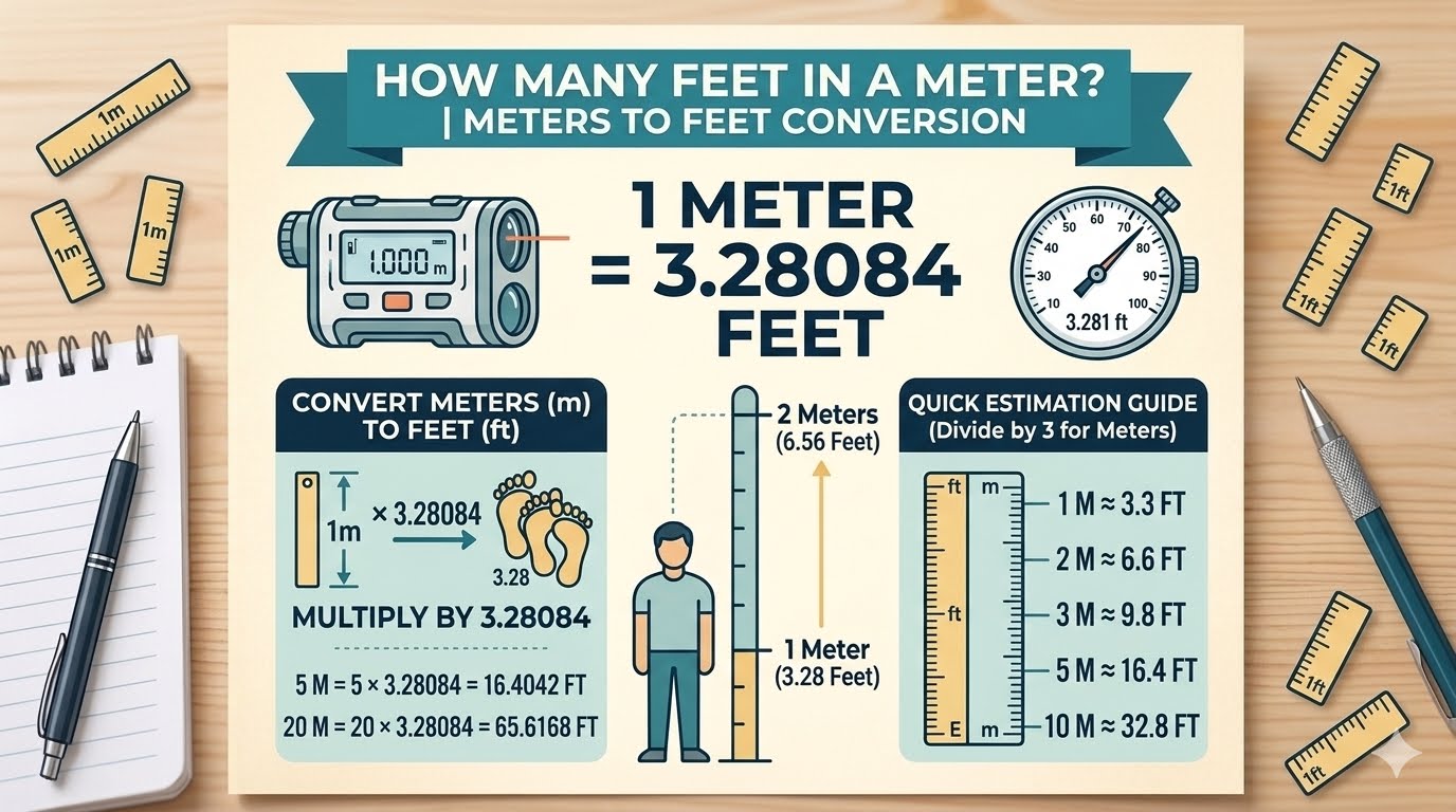 How Many Feet Are in a Meter? Easy Meters to Feet Conversion Guide